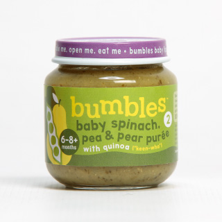 bumbles baby food spinach pea pear puree